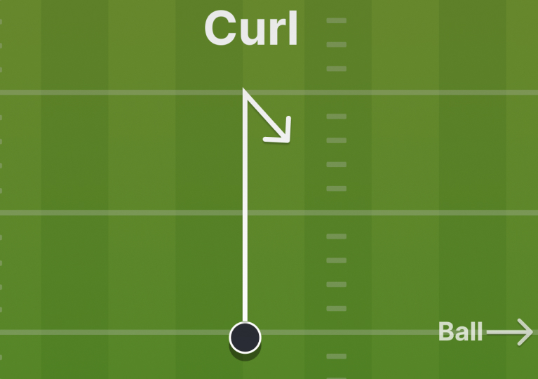 curl football route
