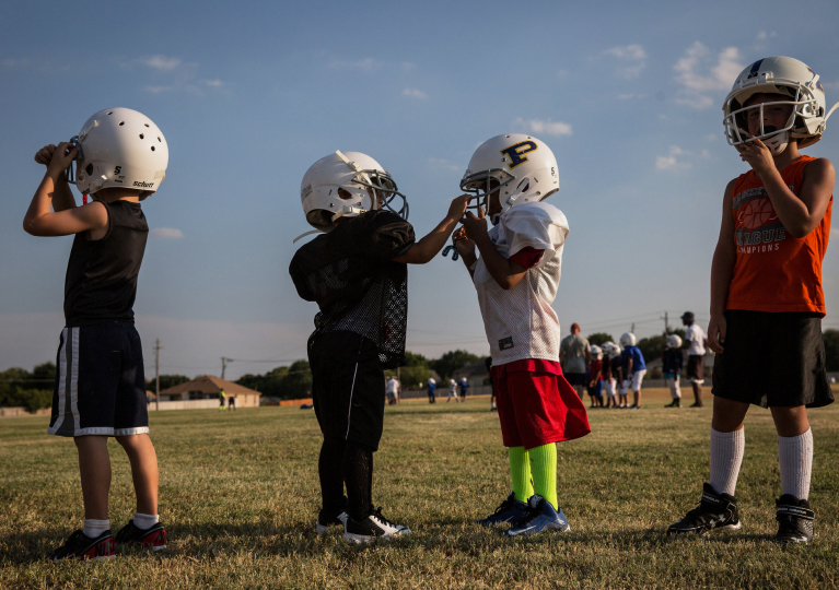 Kids Playing American Football